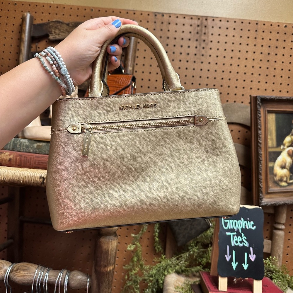 Gold Michael Kors bag